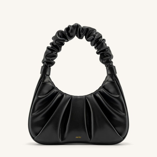 Esperanza | bolso de nube fruncido Negro