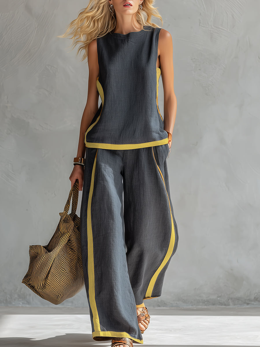 Lety | Elegante traje de algodón y lino