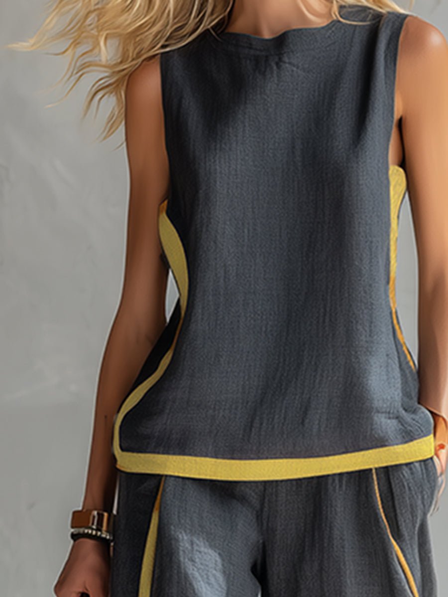 Lety | Elegante traje de algodón y lino