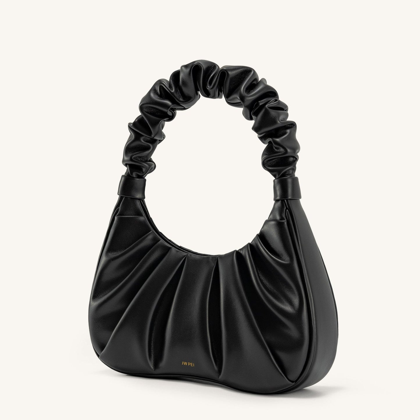 Esperanza | bolso de nube fruncido Negro