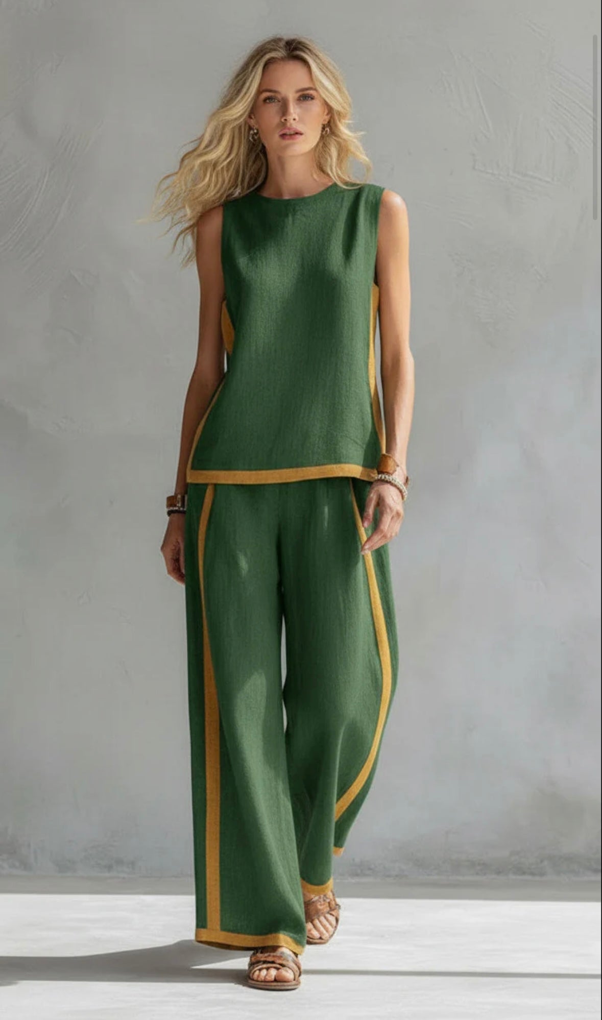 Lety | Elegante traje de algodón y lino