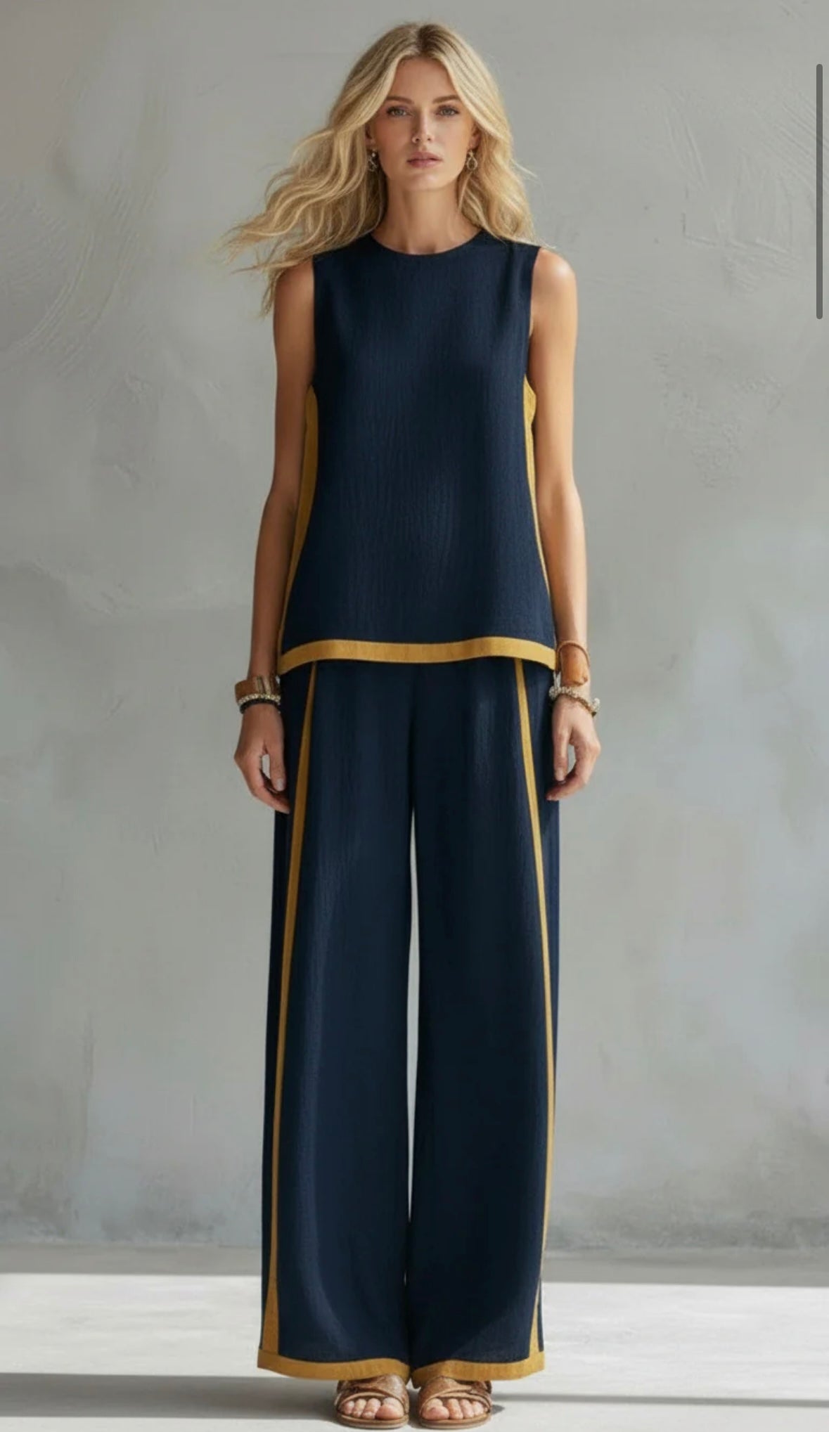 Lety | Elegante traje de algodón y lino