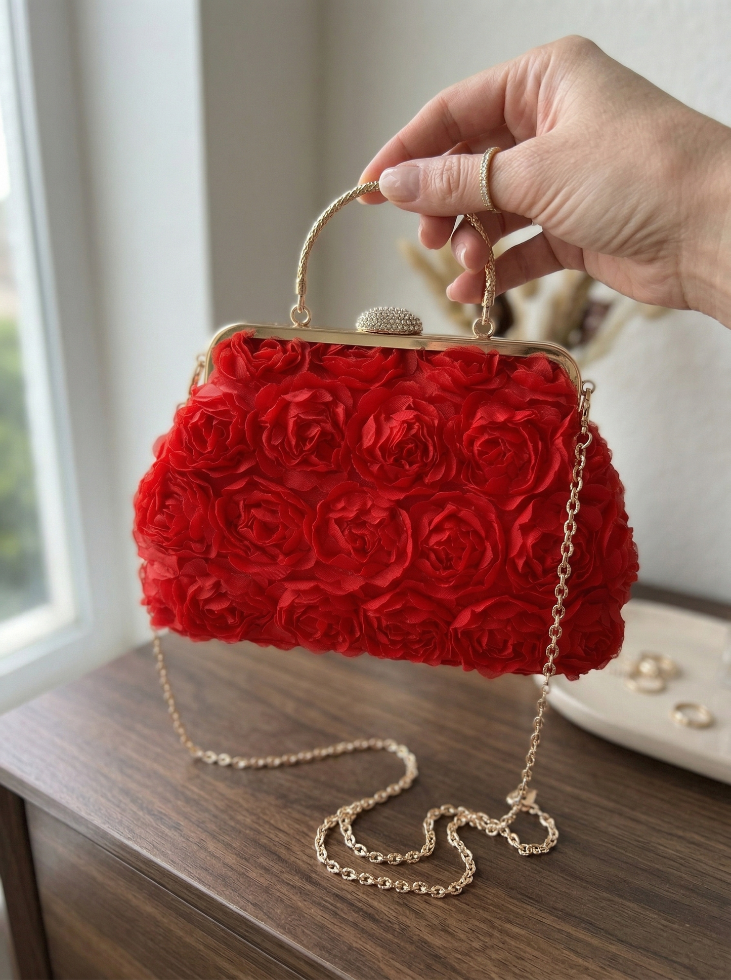 Flor | Bolso de mano elegante