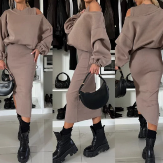 Agustina | Conjunto Vestido y Suéter