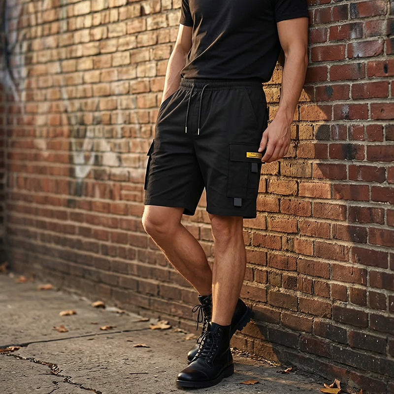 VERANO 2026!! | Pantalones cortos cargo informales para hombre con cordón en la cintura