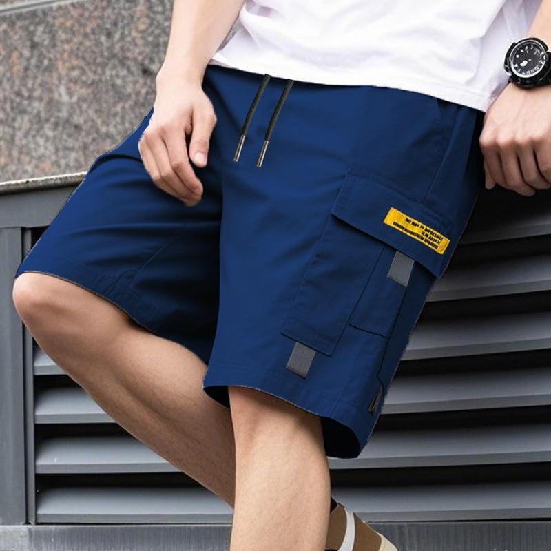 VERANO 2026!! | Pantalones cortos cargo informales para hombre con cordón en la cintura